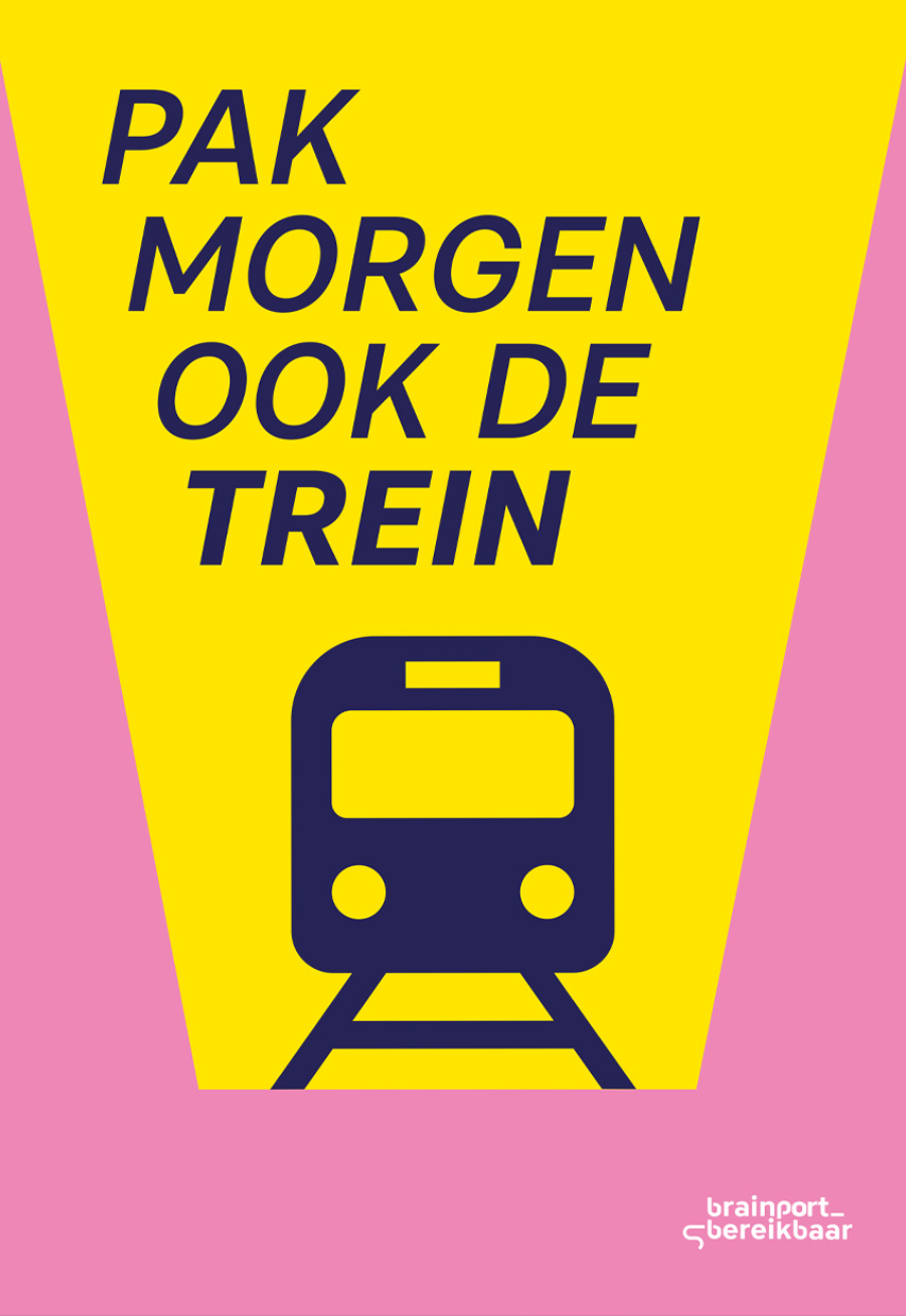 Brainport, duwtje, ov, reizen, NS, Eindhoven, trein, bus, openbaar vervoer, vervoer, treinkaartje, schema, abri, poster